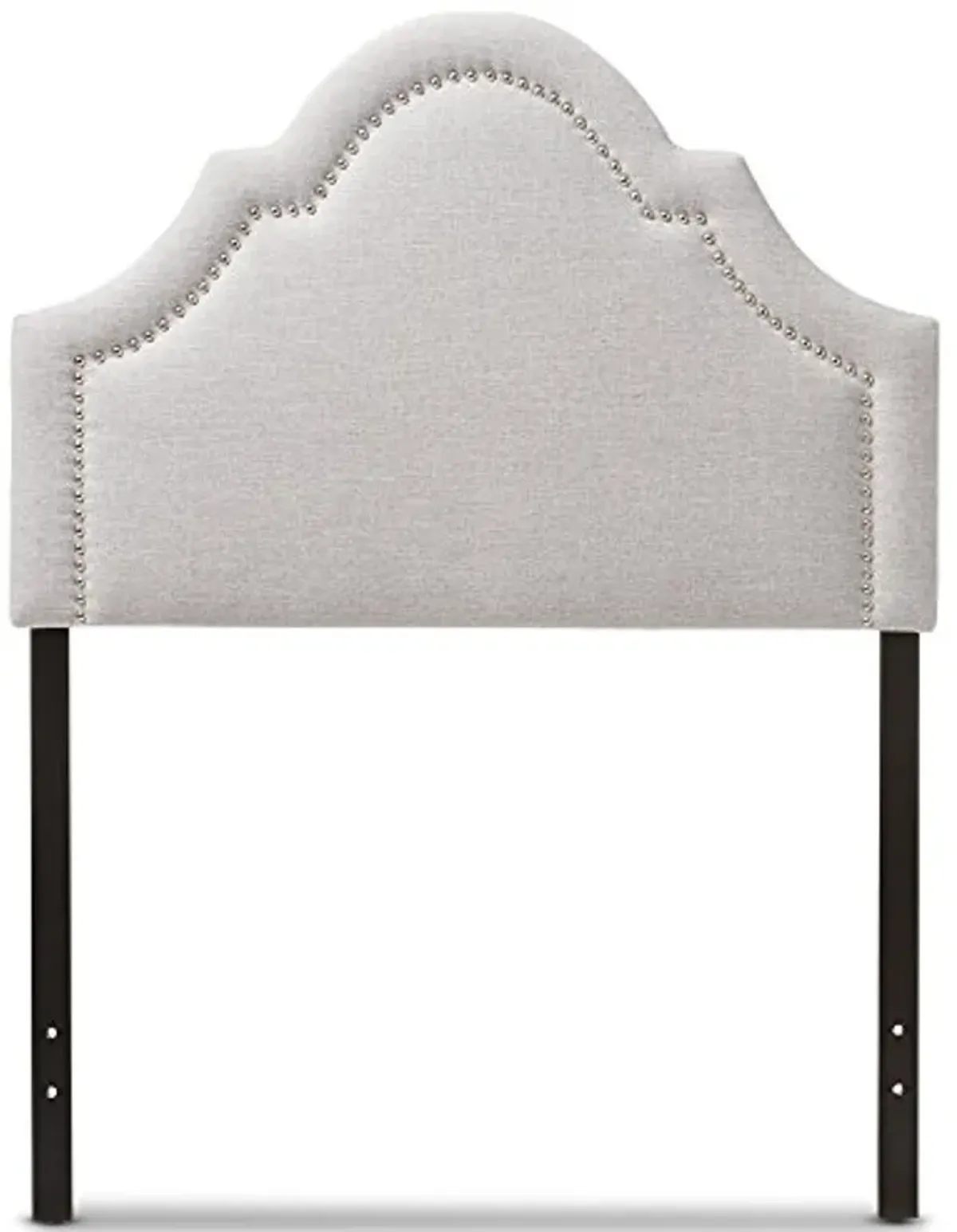 Baxton Studio Rita Headboard, Twin, Beige,Silver