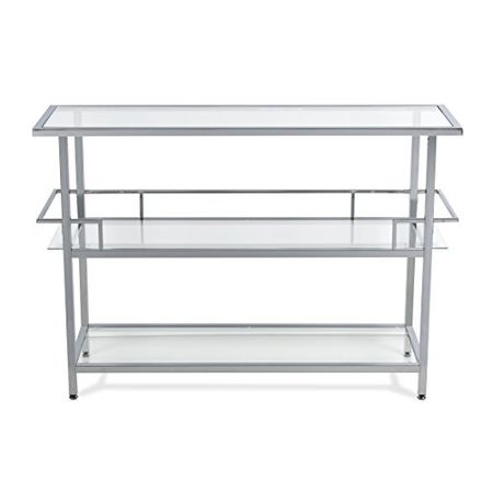 Studio Designs Home Portico Bar In Chrome with Clear Glass, 52",