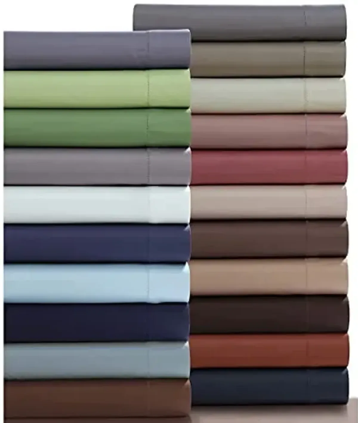 Tribeca Living Queen Bed Sheet Set, Soft Cotton Sateen Solid Sheets and Pillowcase Set, Extra Deep Pocket, 750 Thread Count, 4-Piece Luxury Bedding, Taupe