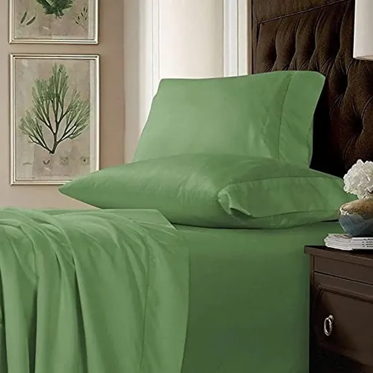 Tribeca Living® 750 Thread Count Egyptian Cotton Pillowcase Set Standard Sage Green