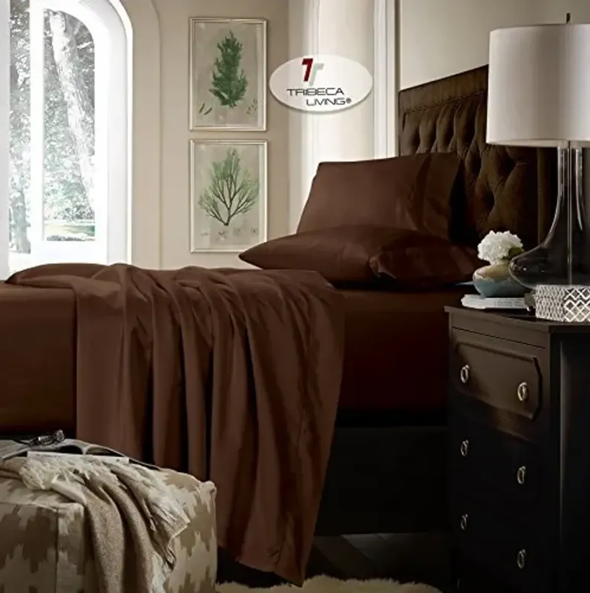 Tribeca Living® 750 Thread Count Egyptian Cotton Pillowcase Set Standard Chocolate