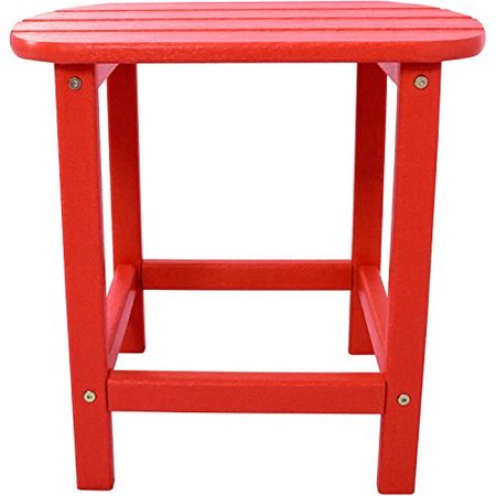 Hanover Weather Side Table-Tangerine, Sunset Red