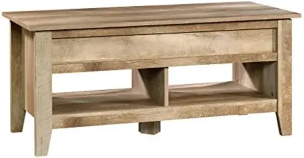 Sauder Dakota Pass Lift-Top Coffee Table, Craftsman Oak finish, L: 43.15" x W: 19.45" x H: 19.02"