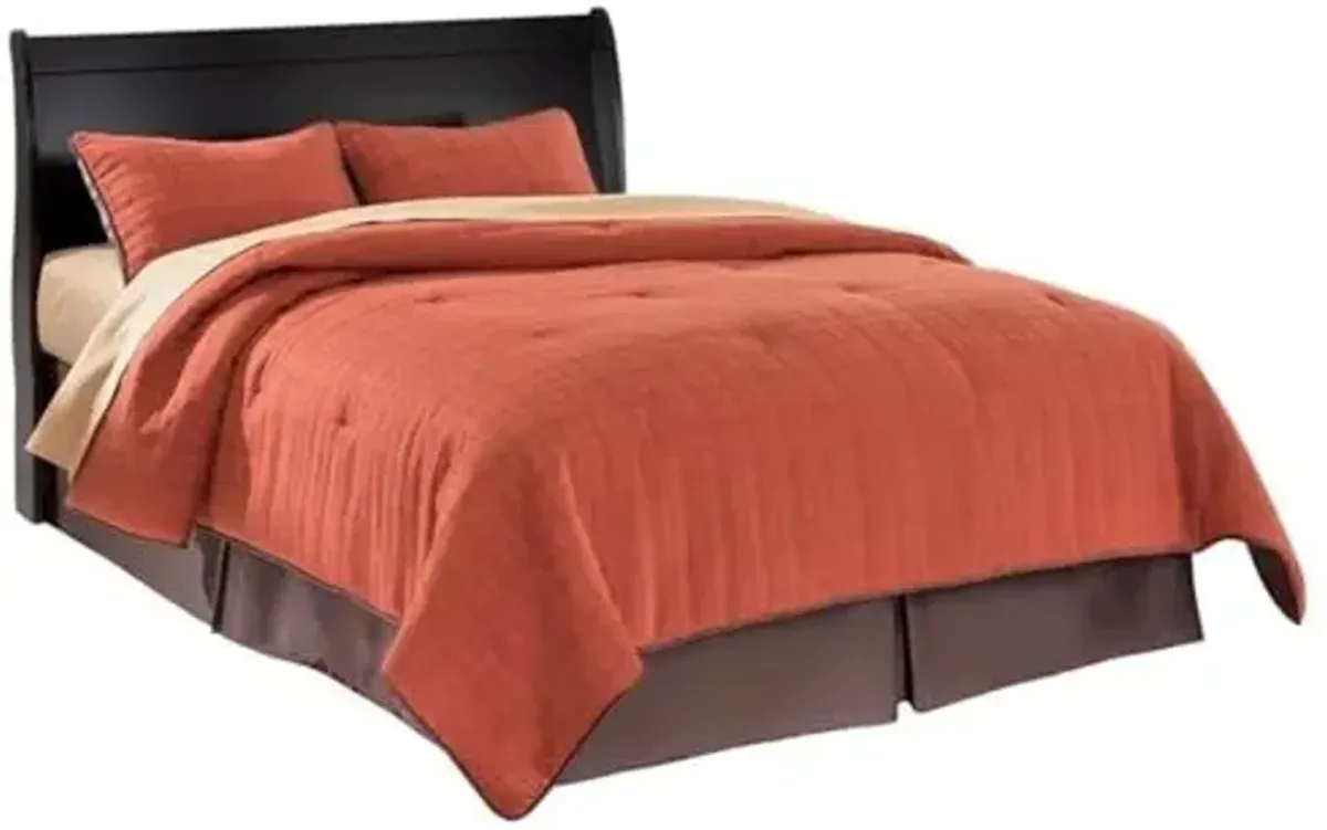 Signature Design by Ashley Huey Vineyard Traditional Queen Sleigh Headboard ONLY, Black