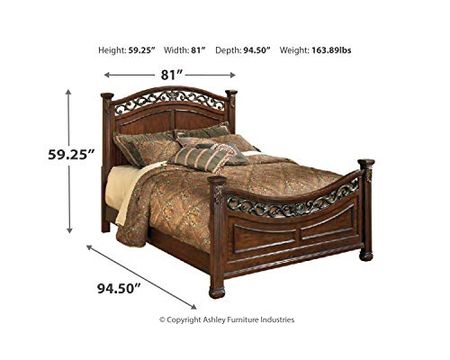 Ashley Furniture Signature Design - Leahlyn King/Cal King Panel Headboard - Component Piece - Warm Brown