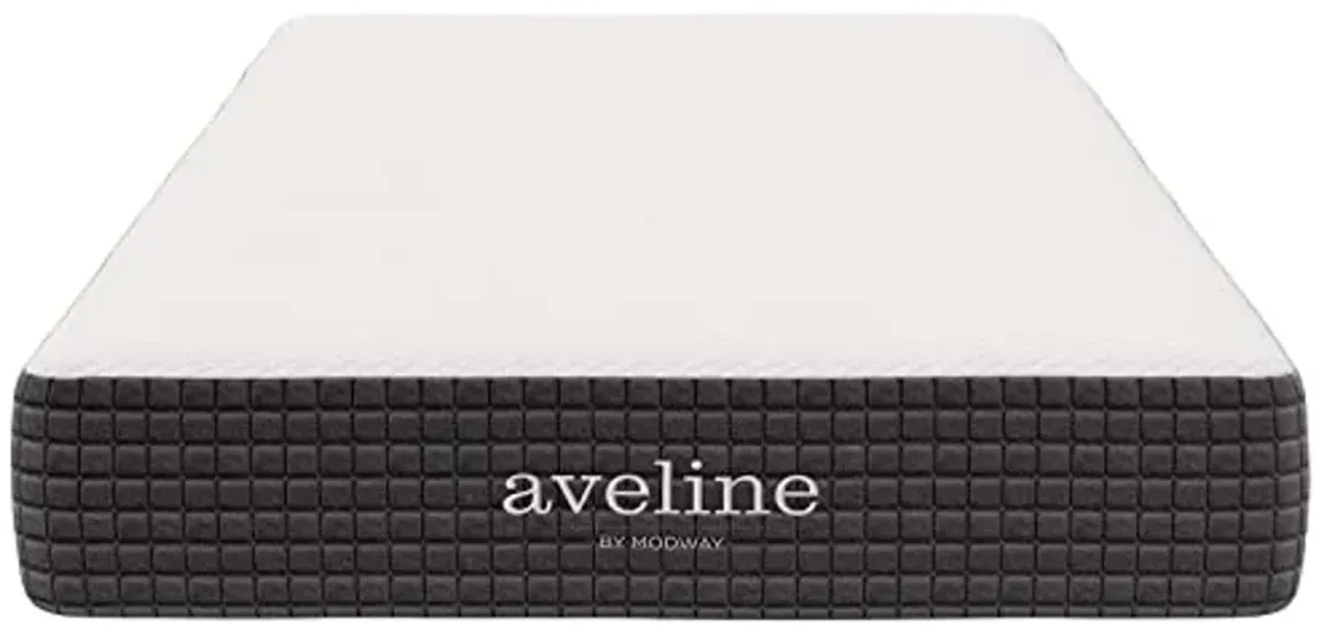 Modway Aveline Memory Foam Bed Mattress Conventional, Twin,Firm, White