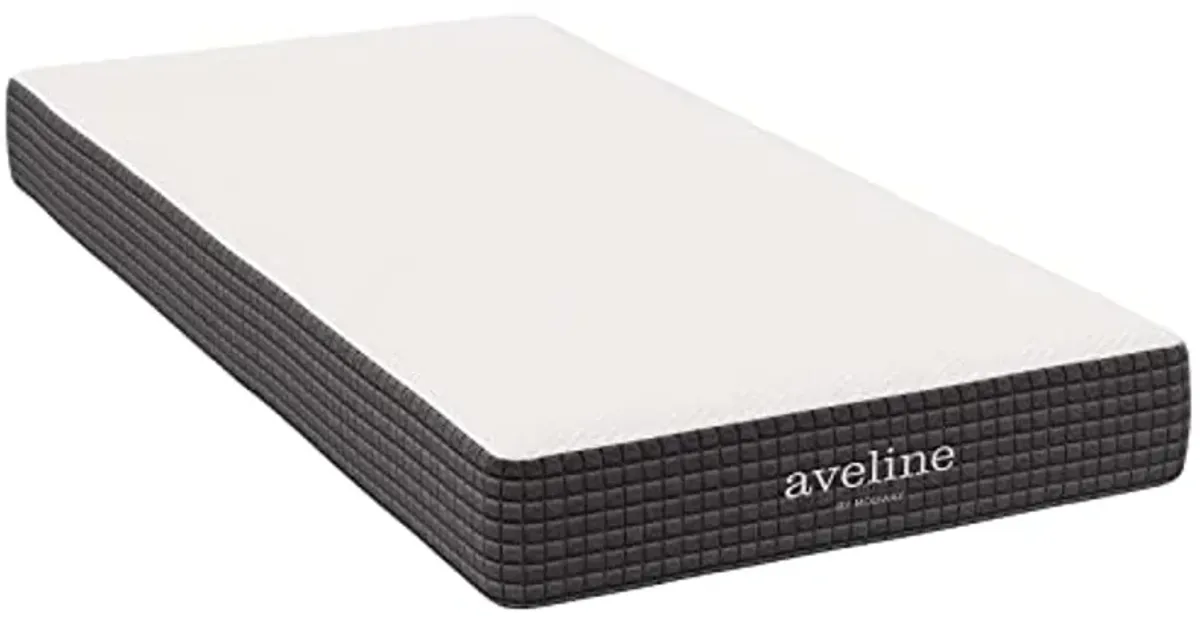 Modway Aveline Memory Foam Bed Mattress Conventional, Twin,Firm, White