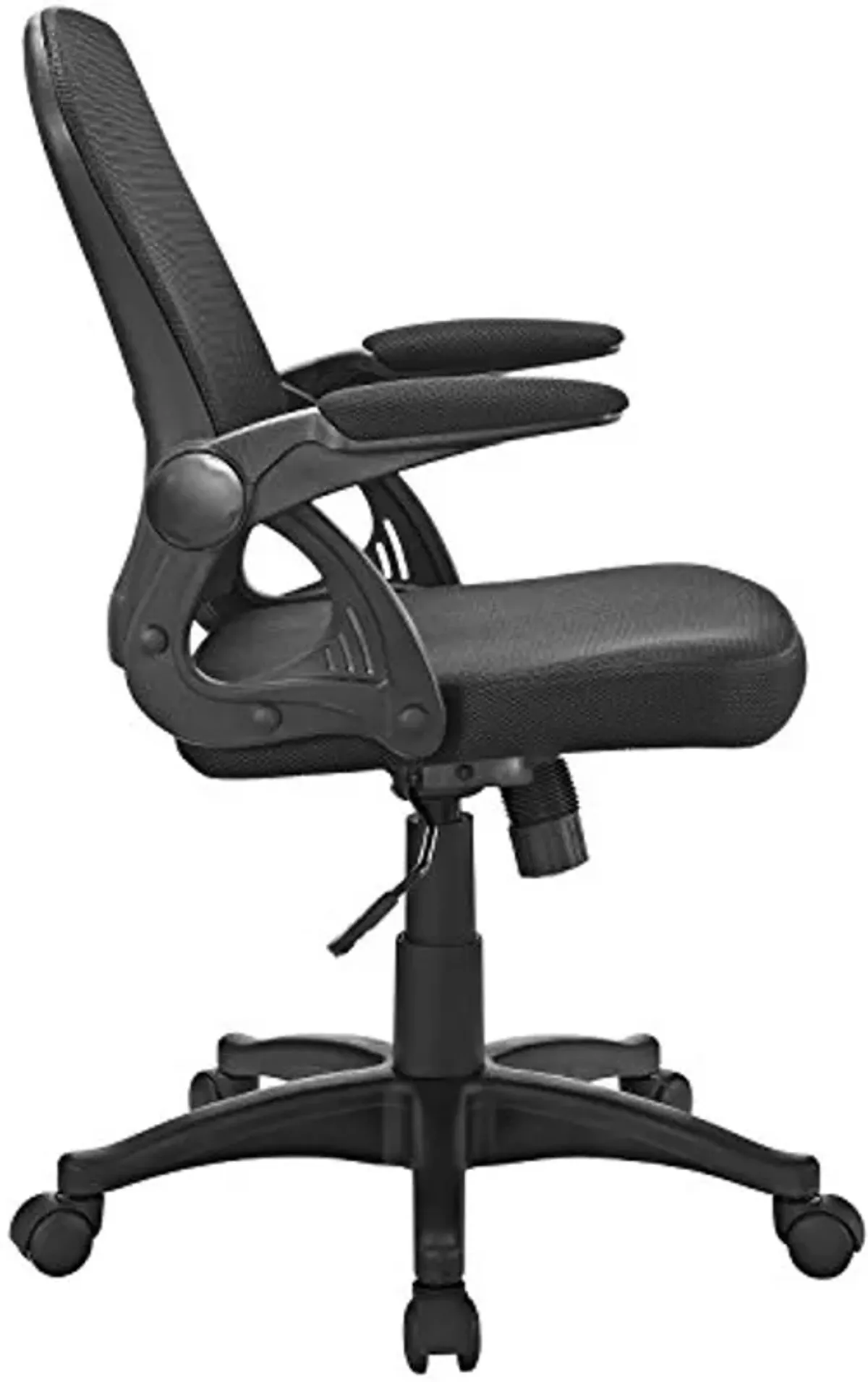 Modway Advance Mesh Ergonomic Computer Desk Office Chair in Black With Flip-Up Arms