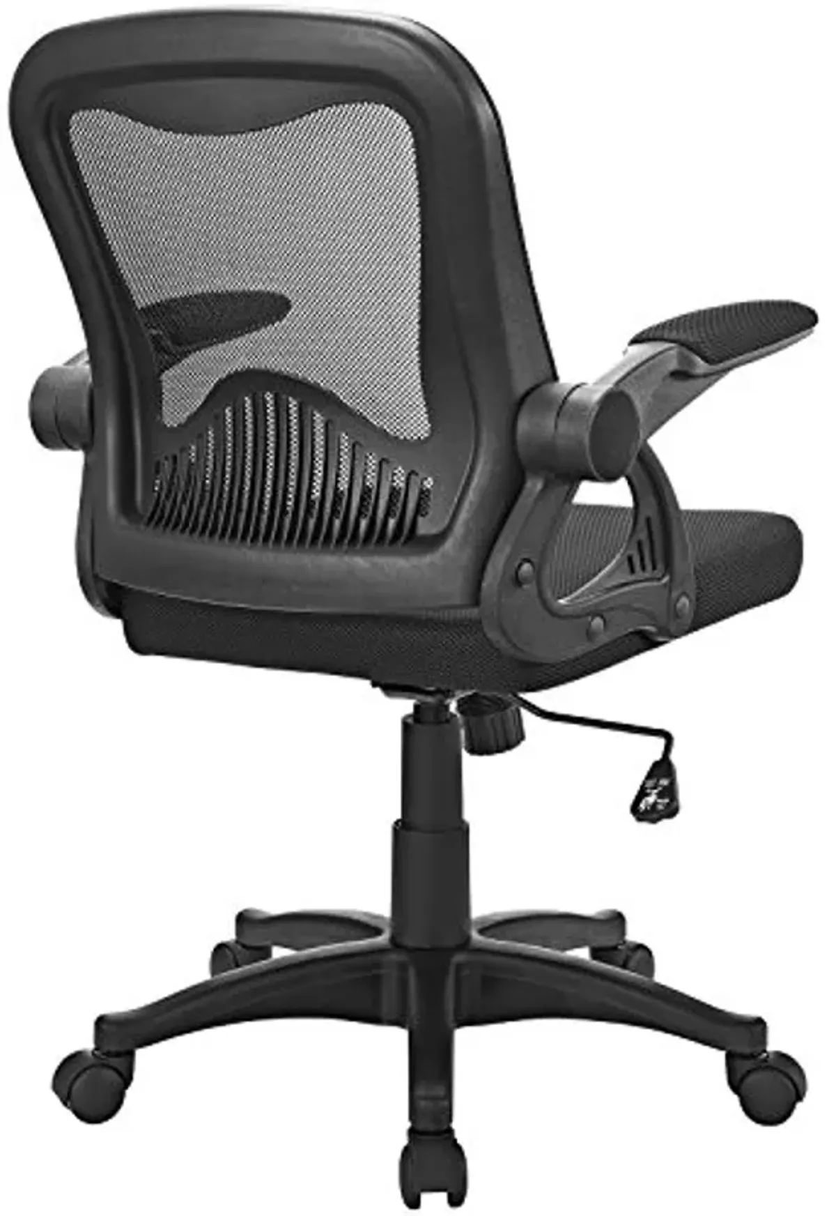 Modway Advance Mesh Ergonomic Computer Desk Office Chair in Black With Flip-Up Arms