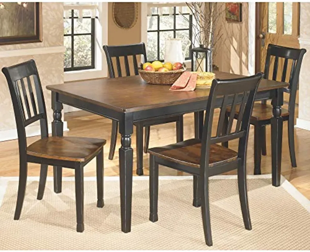 Signature Design by Ashley Owingsville Rustic Farmhouse Dining Room Table, Black & Brown