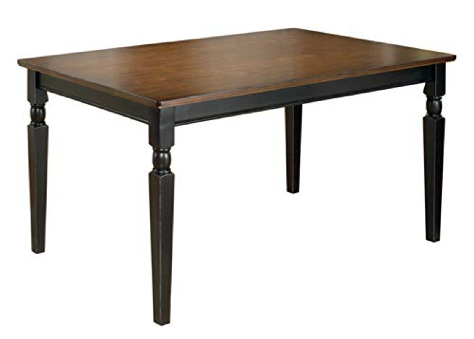 Signature Design by Ashley Owingsville Rustic Farmhouse Dining Room Table, Black & Brown