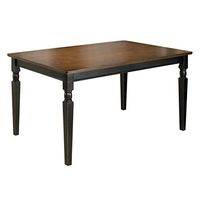 Signature Design by Ashley Owingsville Rustic Farmhouse Dining Room Table, Black & Brown