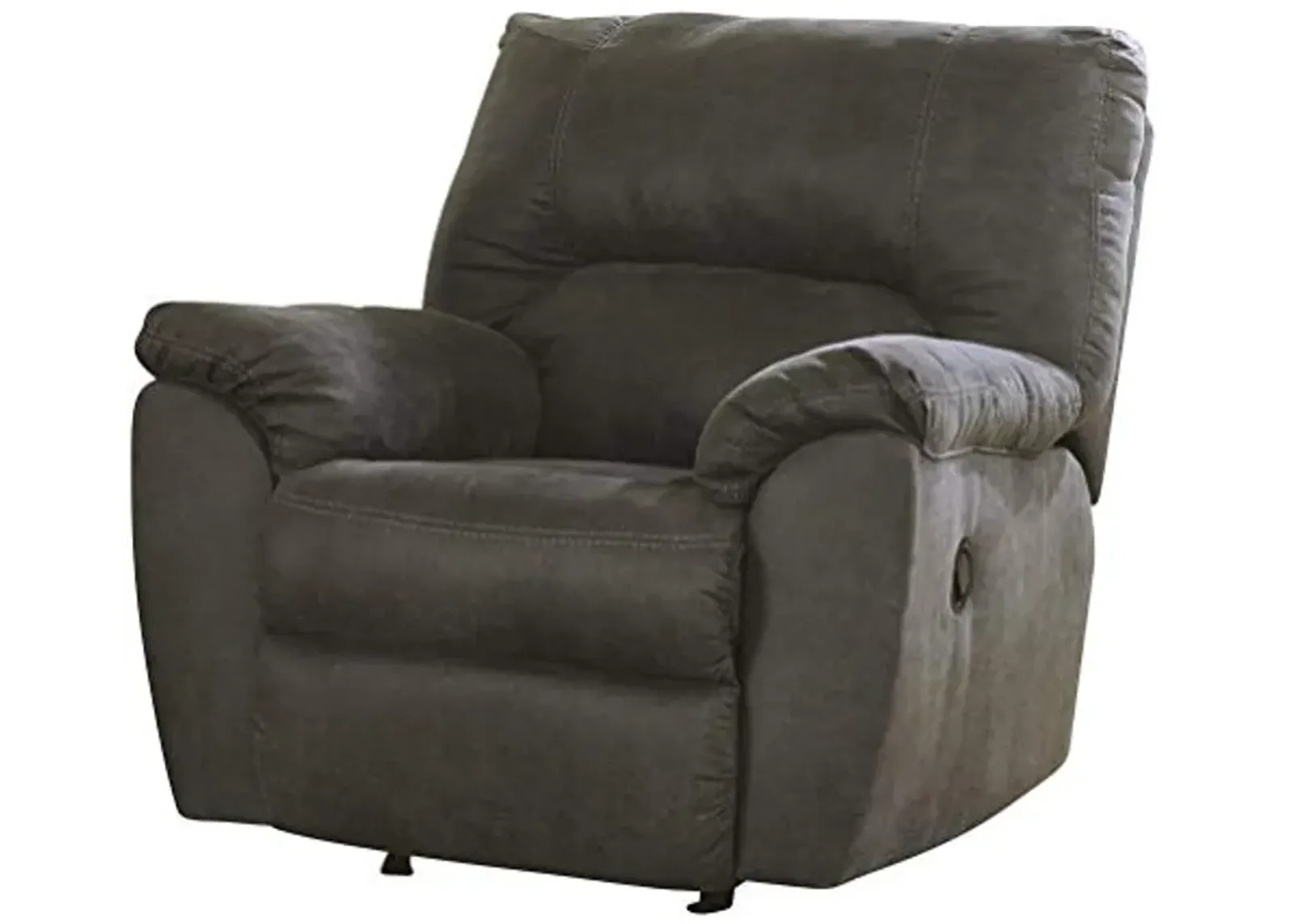 Signature Design by Ashley Tambo Faux Leather Manual Rocker Recliner, Gray