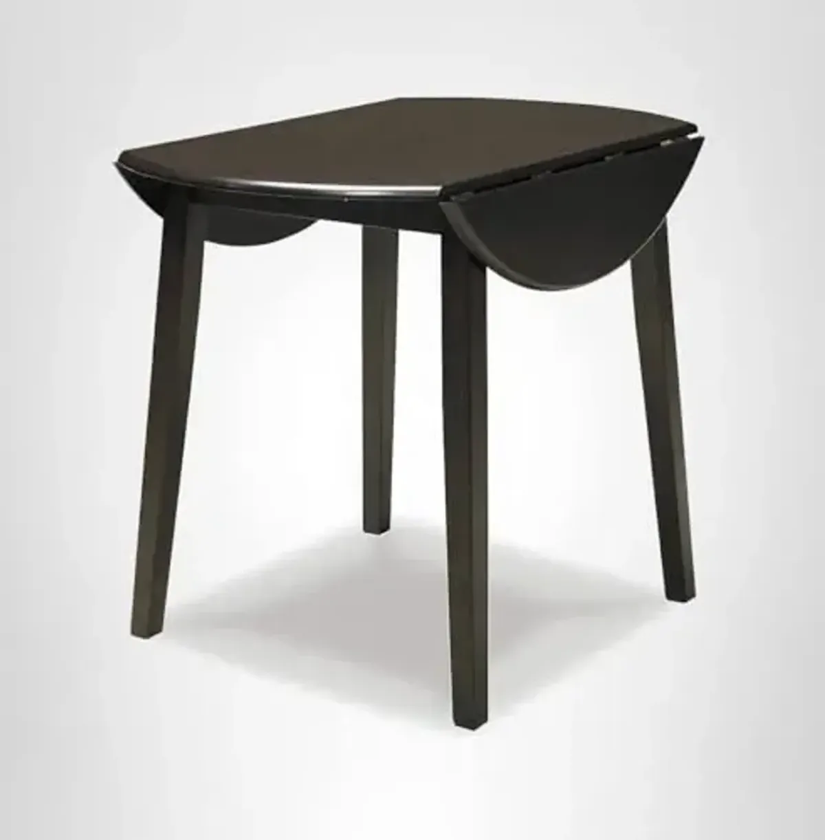 Signature Design by Ashley Hammis Round Dining Room Drop Leaf Table, Seats up to 4, Hinged Drop Leaves, Wood, 36.38" W x 36.38" D x 29.88" H, Dark Brown
