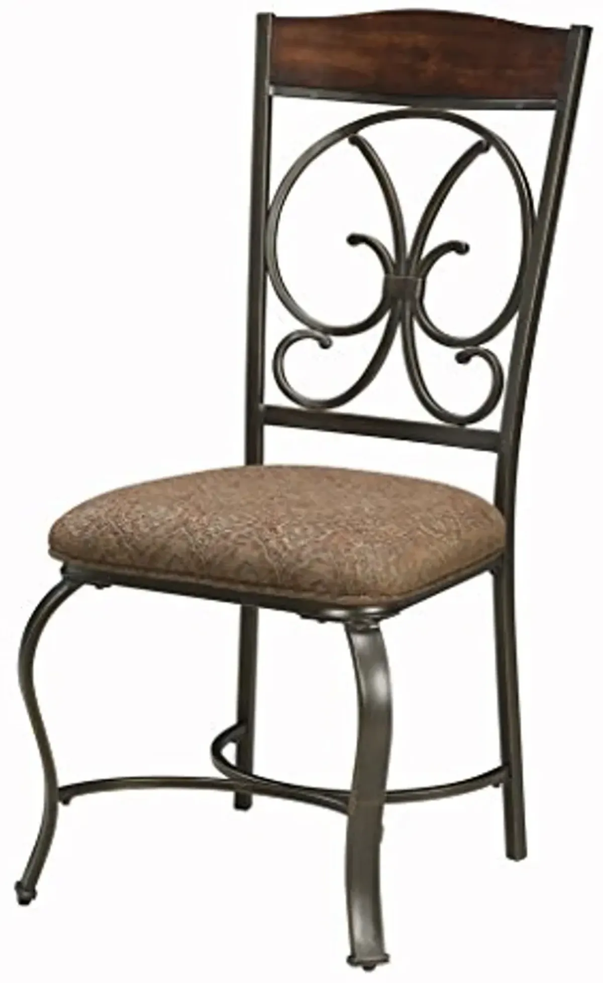 Signature Design by Ashley Glambrey Old World Dining Chair with Cushion, 4 Count,, Brown