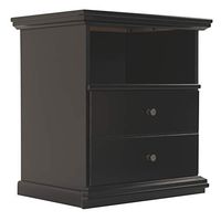 Signature Design by Ashley Maribel Children's Traditional 1 Drawer Nightstand with 1 Storage Cubby, Black