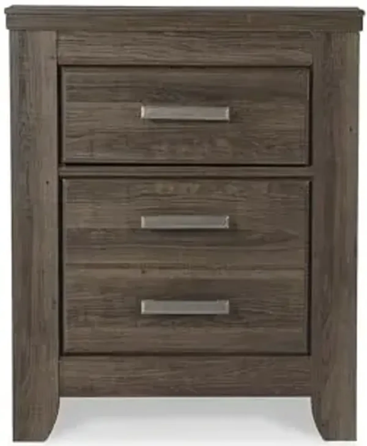 Signature Design by Ashley Juararo Rustic 2 Drawer Nightstand, 29.21" Tall, Dark Brown
