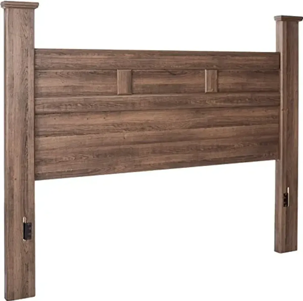 Signature Design by Ashley Juararo Rustic Poster Headboard ONLY, King/California, Weathered Brown