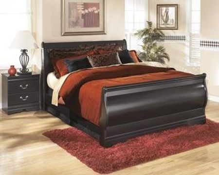 Signature Design by Ashley Huey Vineyard Traditional Full Sleigh Footboard ONLY, Black