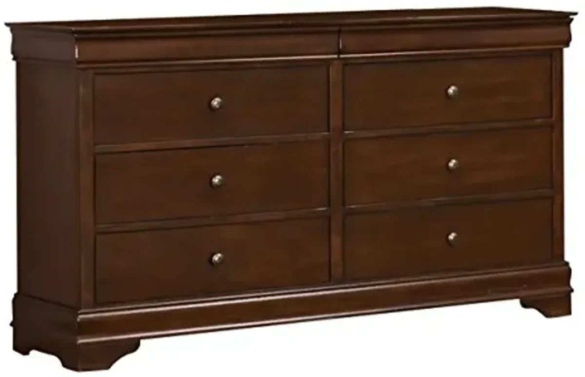 Homelegance Abbeville Six-Drawer Dresser, Cherry