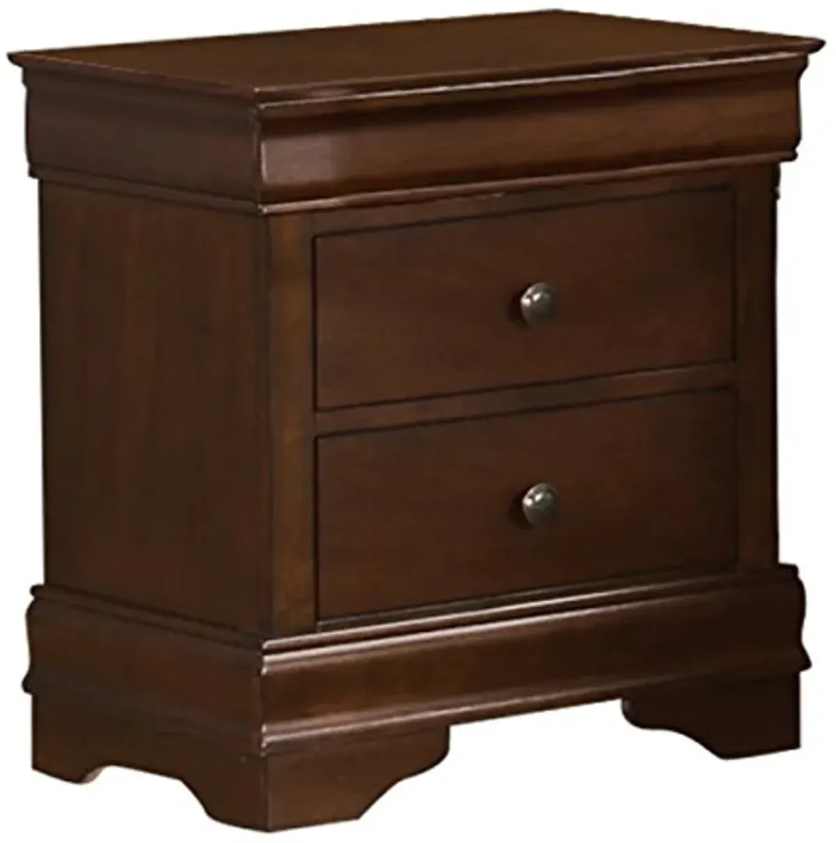 Homelegance Abbeville Two-Drawer Nightstand, Cherry