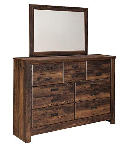 Ashley Furniture Signature Design - Quinden Bedroom Mirror - Component Piece - Dark Brown