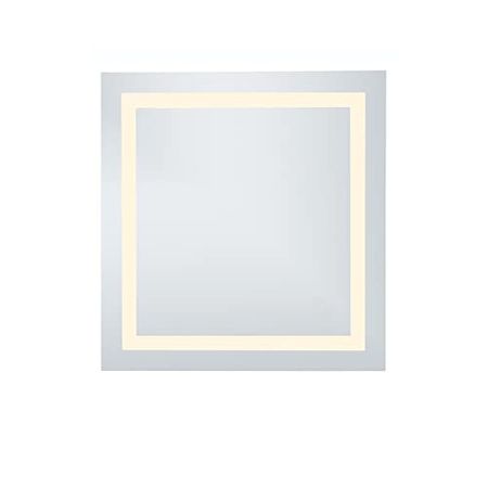 Elegant Decor LED Hardwired Mirror Square W28 H28 Dimmable 3000K (MRE-6020)