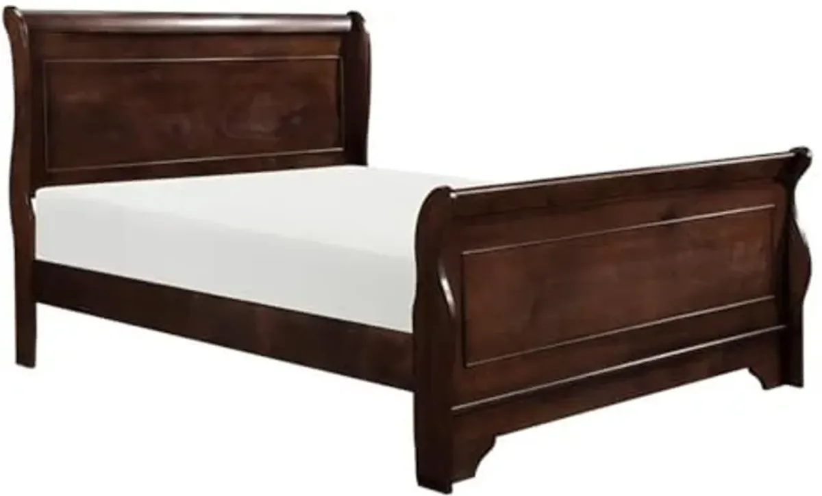 Homelegance Abbeville Cal King Sleigh Bedframe, Cherry