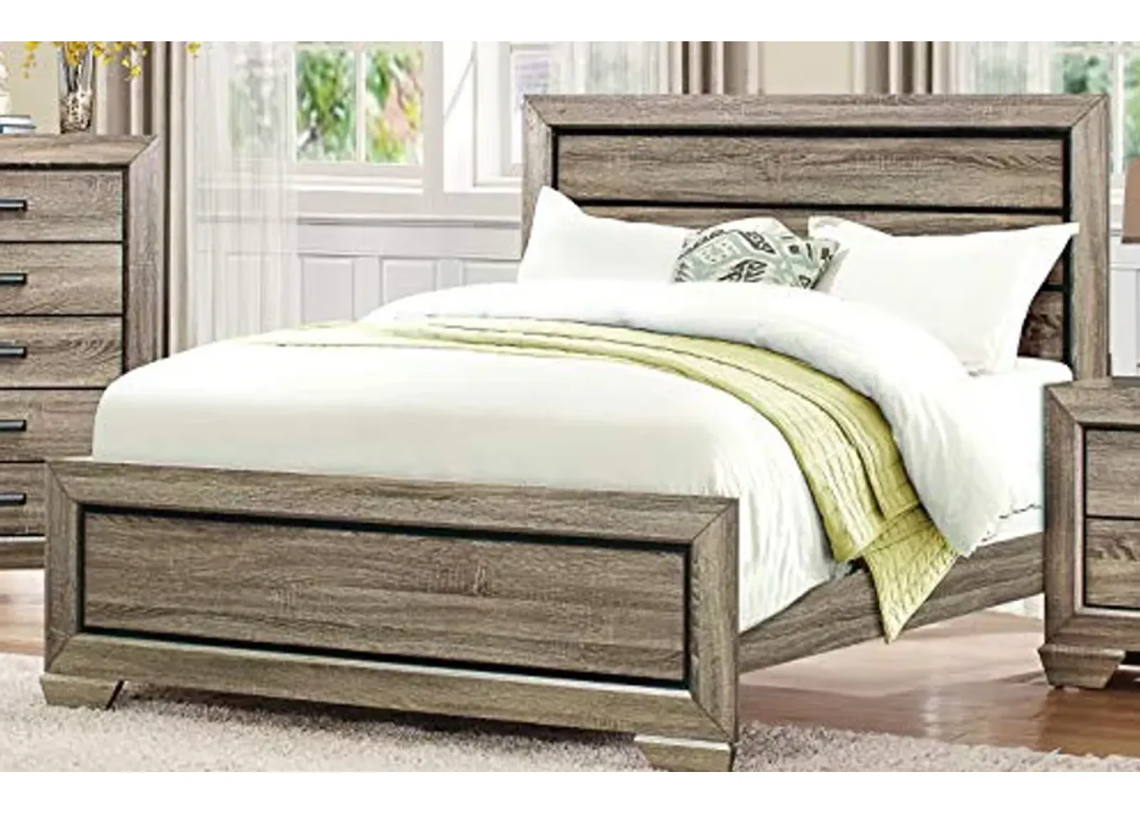 Homelegance Beechnut Platform Bed in Light Elm - (Eastern King)