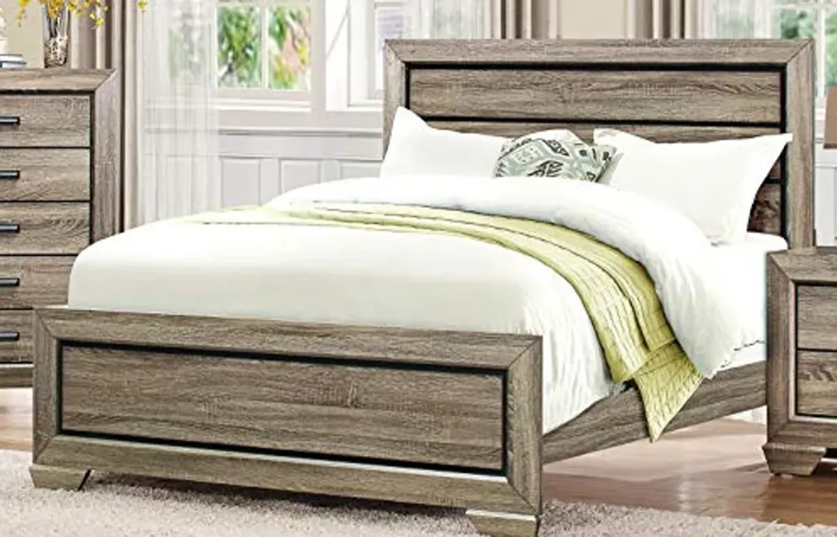 Homelegance Beechnut Platform Bed in Light Elm - (Eastern King)