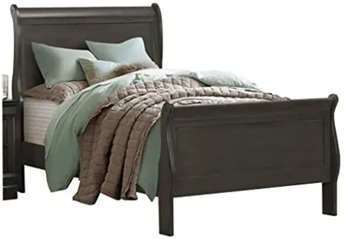 Homelegance Mayville Sleigh Bed in Stained Grey - Twin