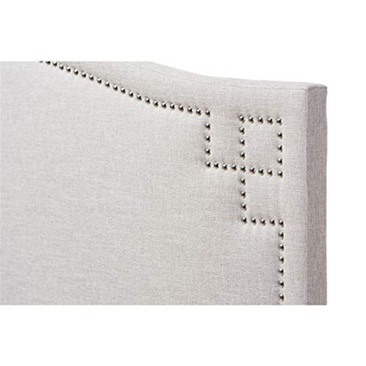 Baxton Studio Aubrey Modern and Contemporary Fabric Upholstered Headboard Beige/Full