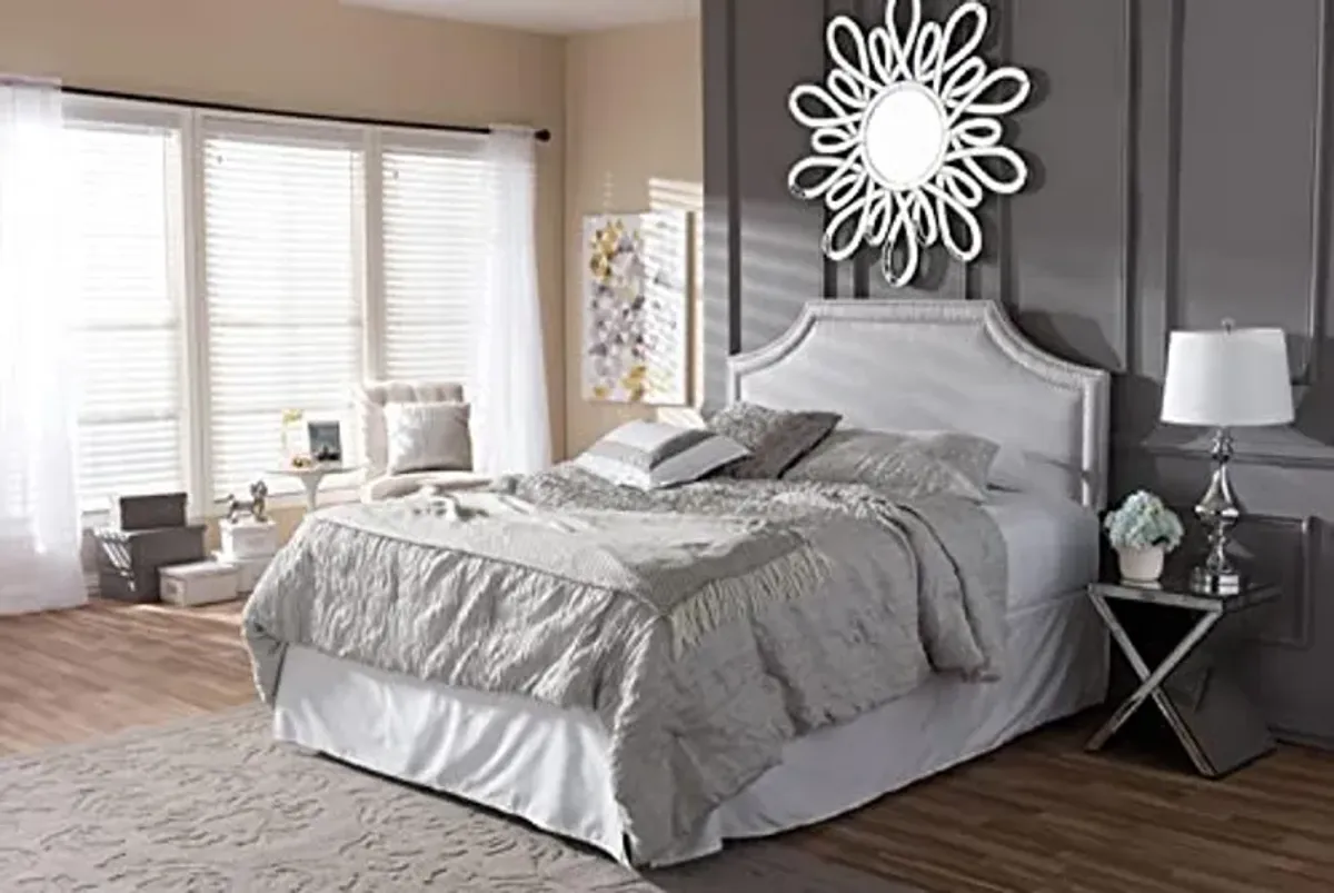 Baxton Studio Avignon Upholstered Full Headboard in Grayish Beige