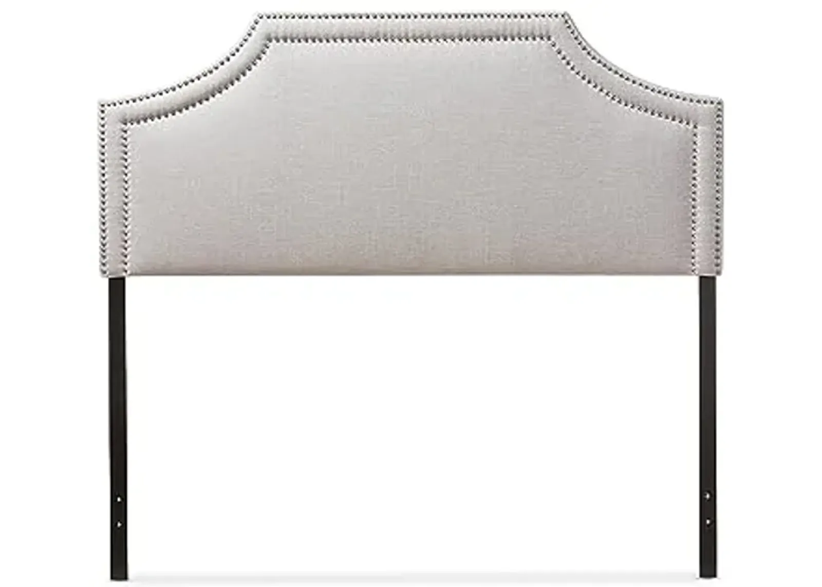 Baxton Studio Avignon Queen Fabric Headboard, 60.84-inch W x 2.34-inch D x 25.74-inch H, Greyish Beige (124-6867-HiT)