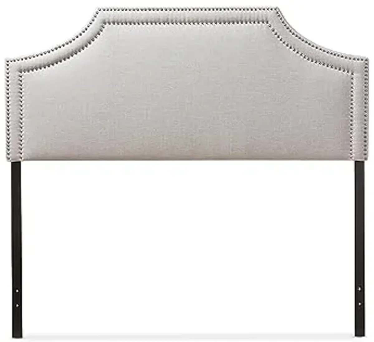 Baxton Studio Avignon Queen Fabric Headboard, 60.84-inch W x 2.34-inch D x 25.74-inch H, Greyish Beige (124-6867-HiT)