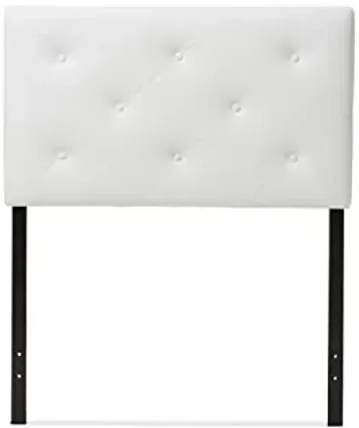 Baxton Studio Baltimore Modern and Contemporary White Faux Leather Upholstered Twin Size Headboard