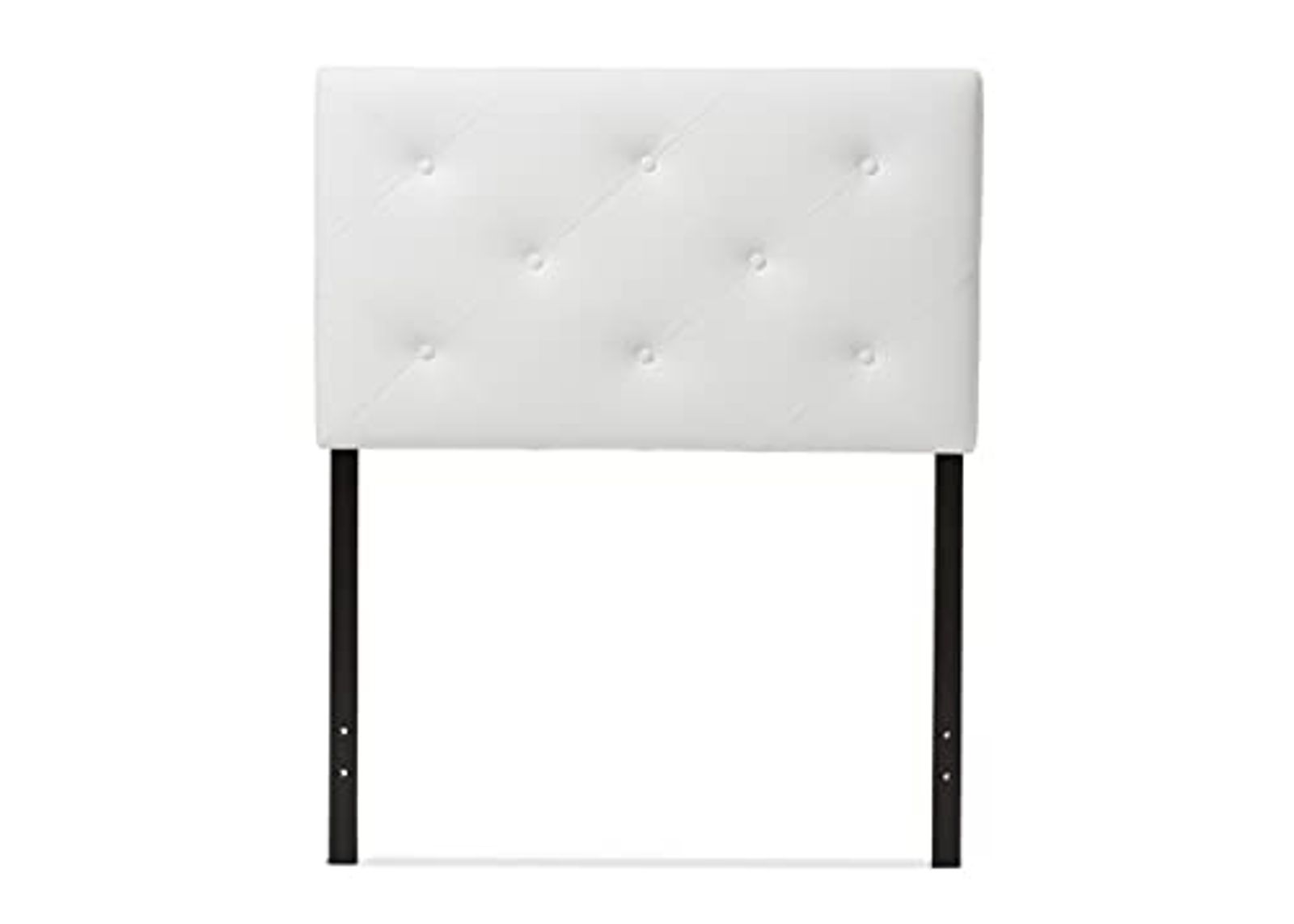 Baxton Studio Baltimore Modern and Contemporary White Faux Leather Upholstered Twin Size Headboard