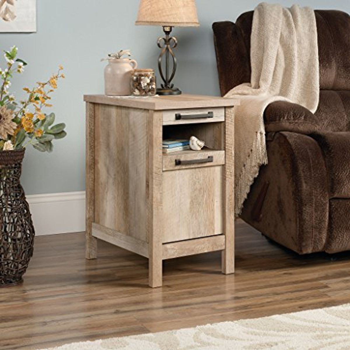 Sauder Cannery Bridge Side Table, Lintel Oak finish