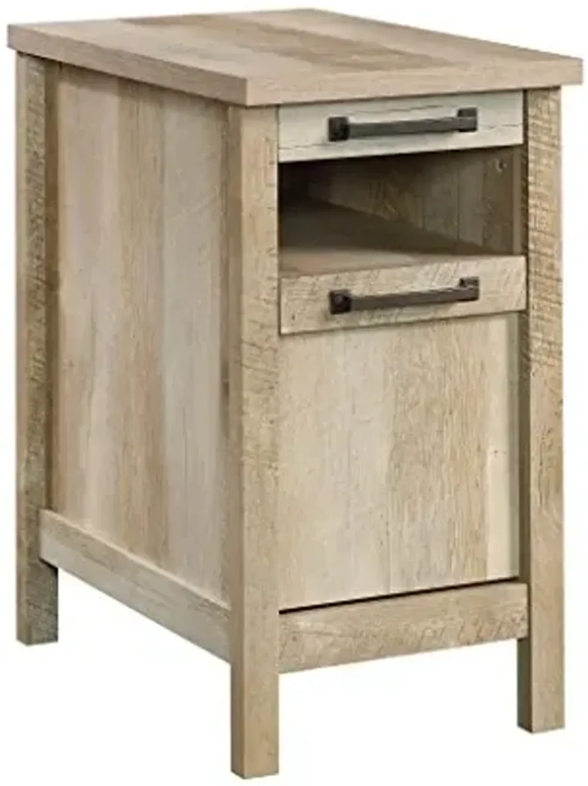 Sauder Cannery Bridge Narrow Side, Nightstand, End Table, L: 14.37" x W: 22.44" x H: 25.79", Lintel Oak