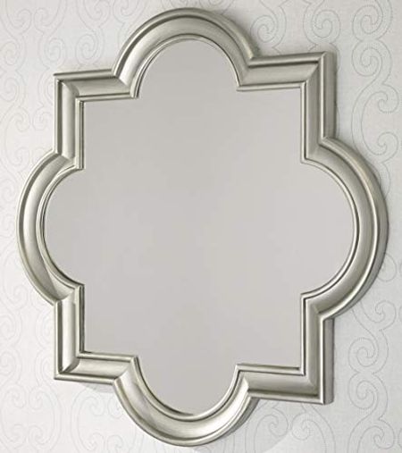 Signature Design by Ashley Desma Traditional Quatrefoil Framed Accent Mirror, 36 x 36 in, White