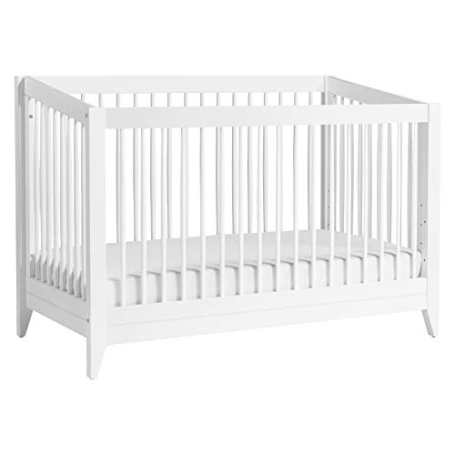 Babyletto Sprout 4-in-1 Convertible Crib with Toddler Bed Conversion Kit in White, Greenguard Gold Certified