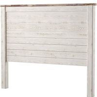 Signature Design by Ashley Willowton Cottage Farmhouse Panel Headboard ONLY, Queen, Whitewash