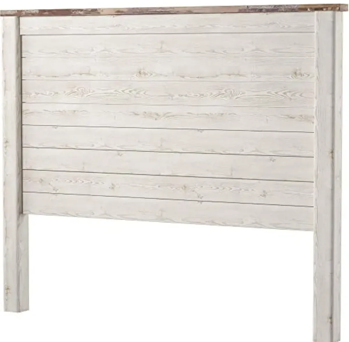 Signature Design by Ashley Willowton Cottage Farmhouse Panel Headboard ONLY, Queen, Whitewash