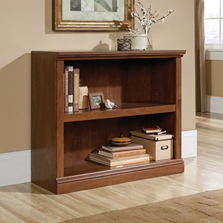 Sauder 2-Shelf Bookcase, Oiled Oak finish