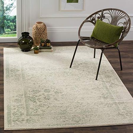SAFAVIEH Adirondack Collection 10' x 14' Ivory / Sage ADR109V Oriental Distressed Non-Shedding Living Room Bedroom Dining Home Office Area Rug