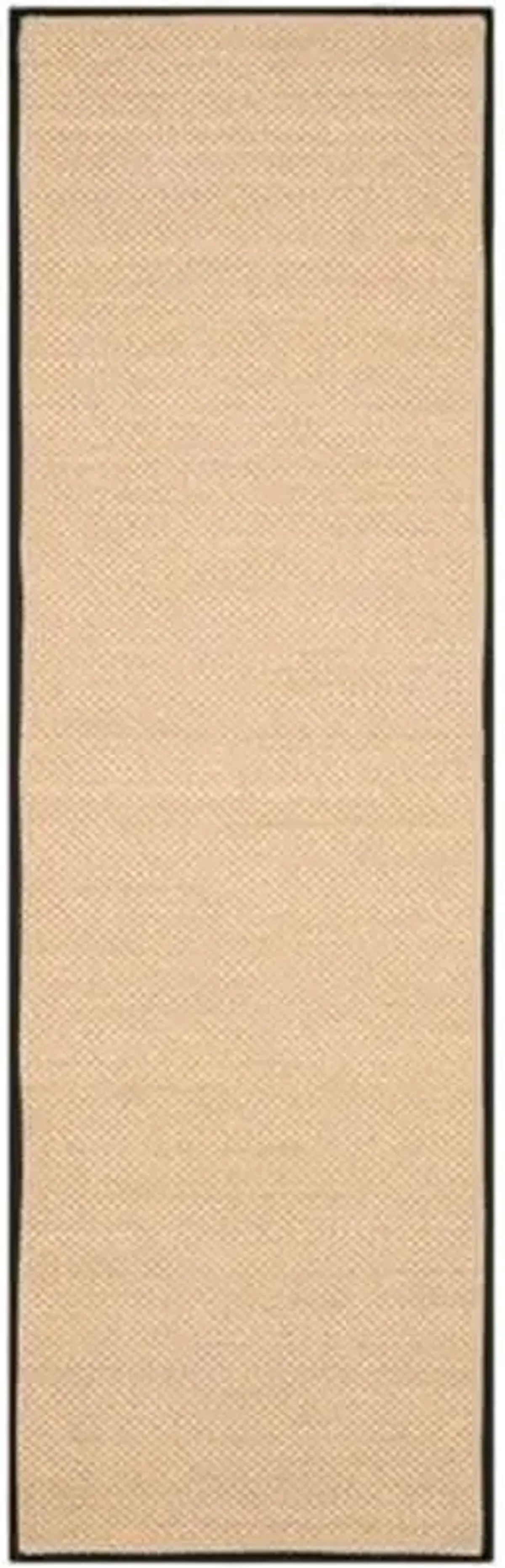 SAFAVIEH Natural Fiber Collection Area Rug - 2'6" x 4', Maize & Black, Sisal, Woven Design with Border (NF141A)