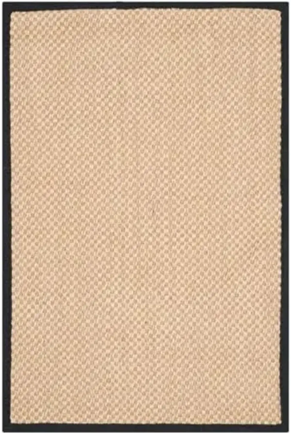 SAFAVIEH Natural Fiber Collection Area Rug - 2'6" x 4', Maize & Black, Sisal, Woven Design with Border (NF141A)