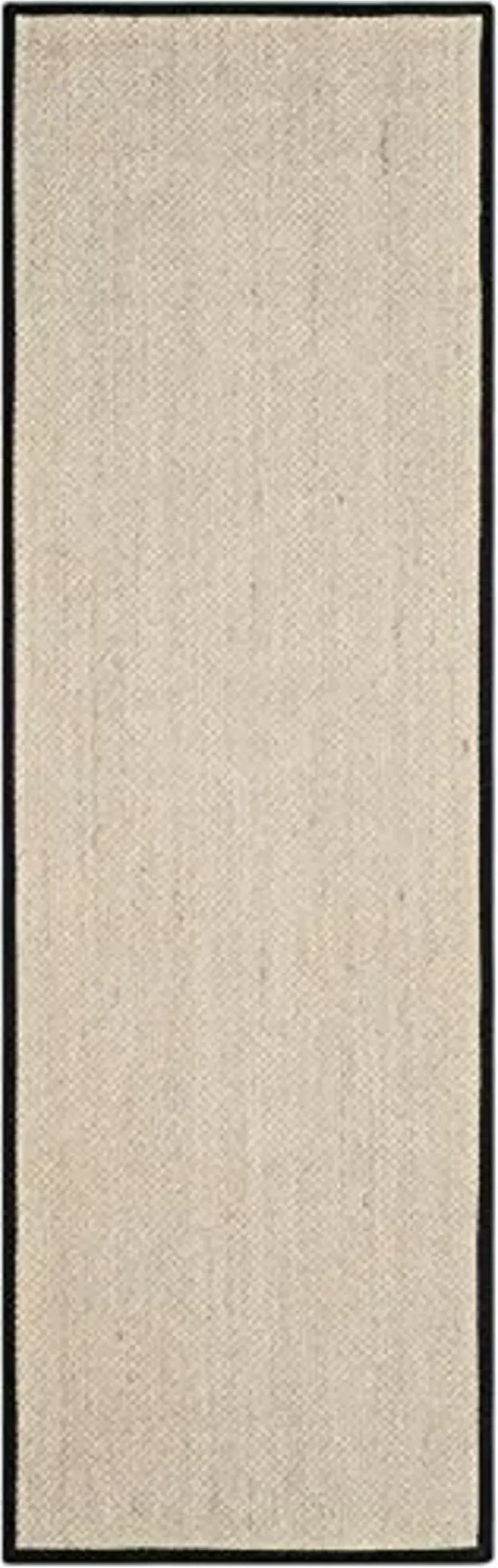 SAFAVIEH Natural Fiber Collection Runner Rug - 2'6" x 10', Marble & Black, Border Sisal Design, Easy Care, Ideal for High Traffic Areas in Living Room, Bedroom (NF143A)