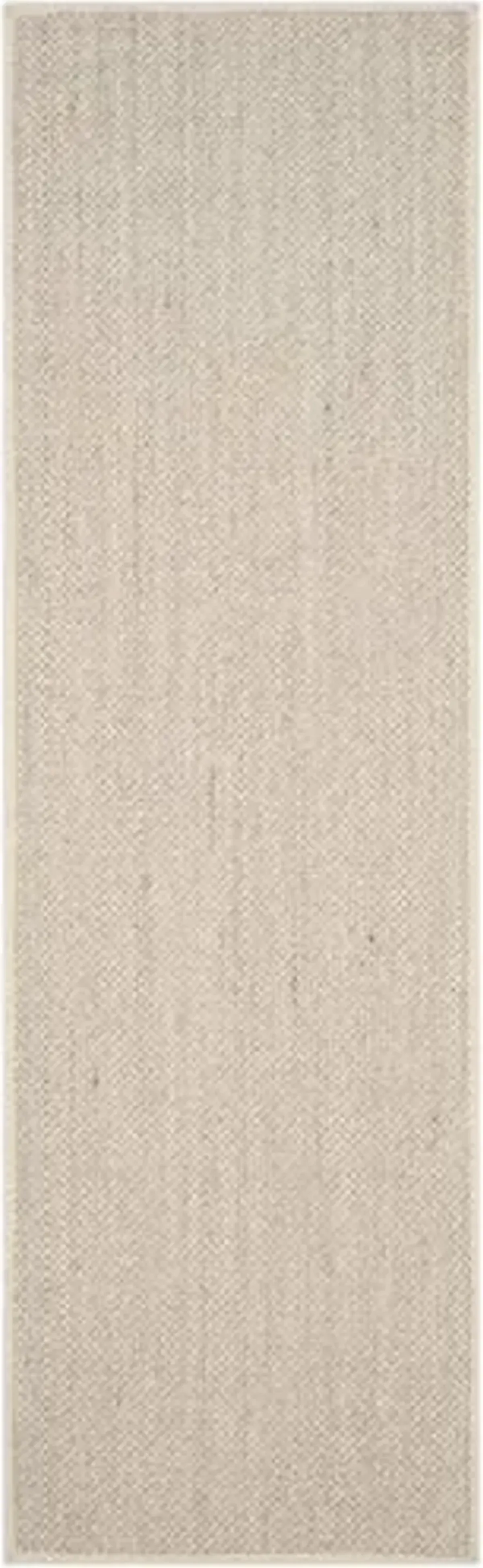 SAFAVIEH Natural Fiber Collection Runner Rug - 2'6" x 6', Marble & Beige, Sisal, Woven Design with Border (NF143C)