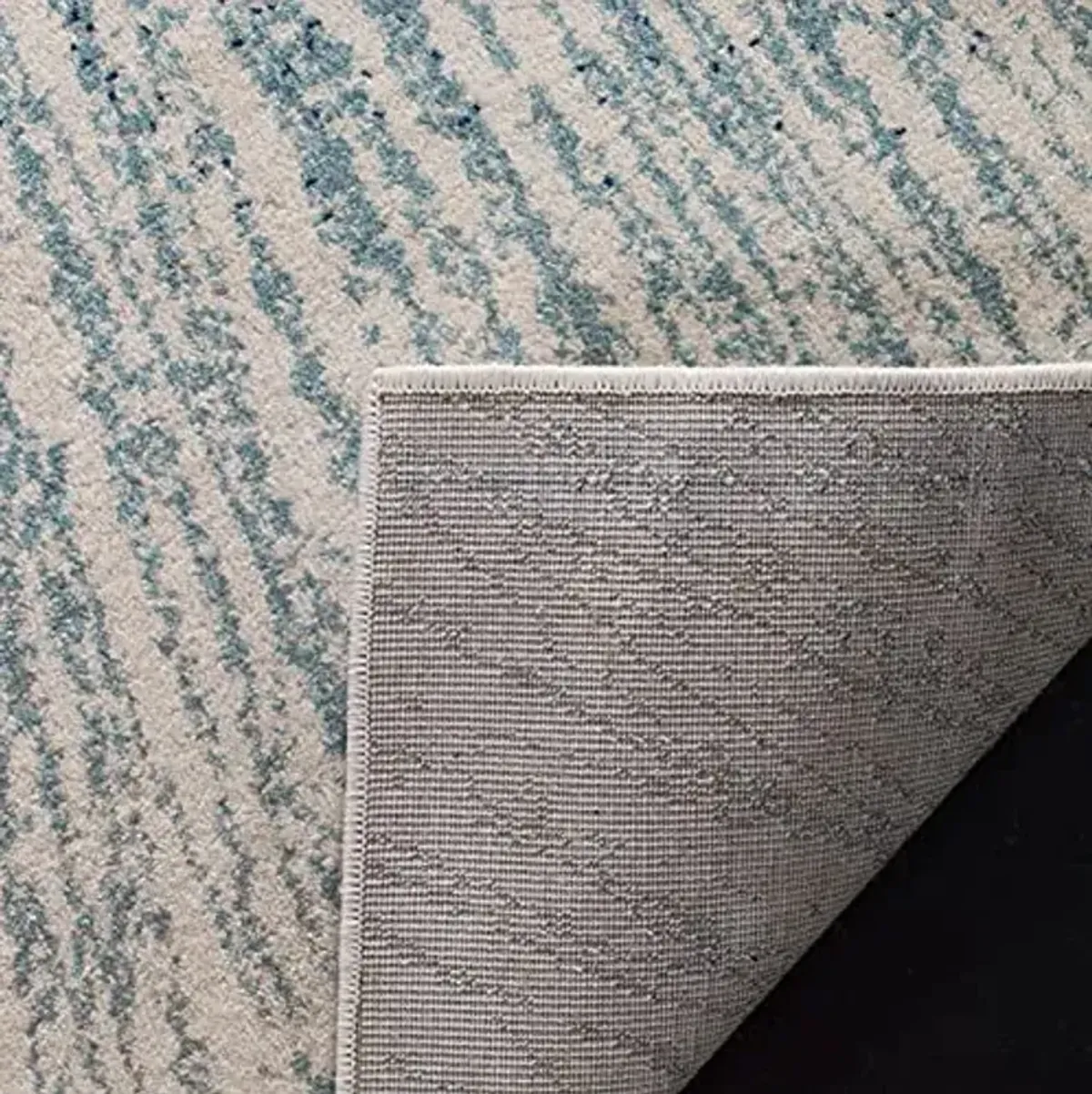 SAFAVIEH Evoke Collection Runner Rug - 2'2" x 7', Royal & Ivory, Abstract Burst Design, Non-Shedding & Easy Care, Ideal for High Traffic Areas in Living Room, Bedroom (EVK228A)